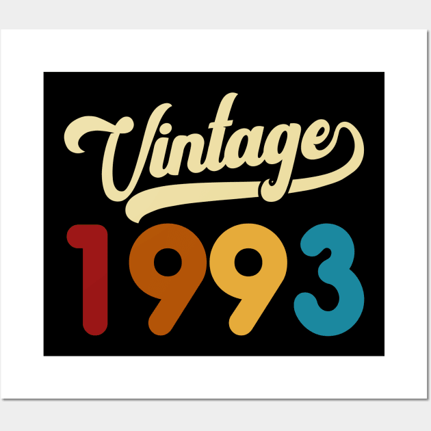 1993 Vintage Gift 27th Birthday Retro Style Wall Art by Kimko